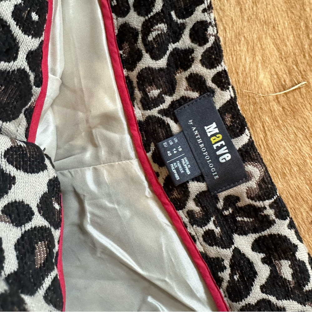 Maeve leopard pants 14 NWT - Picture 6 of 7